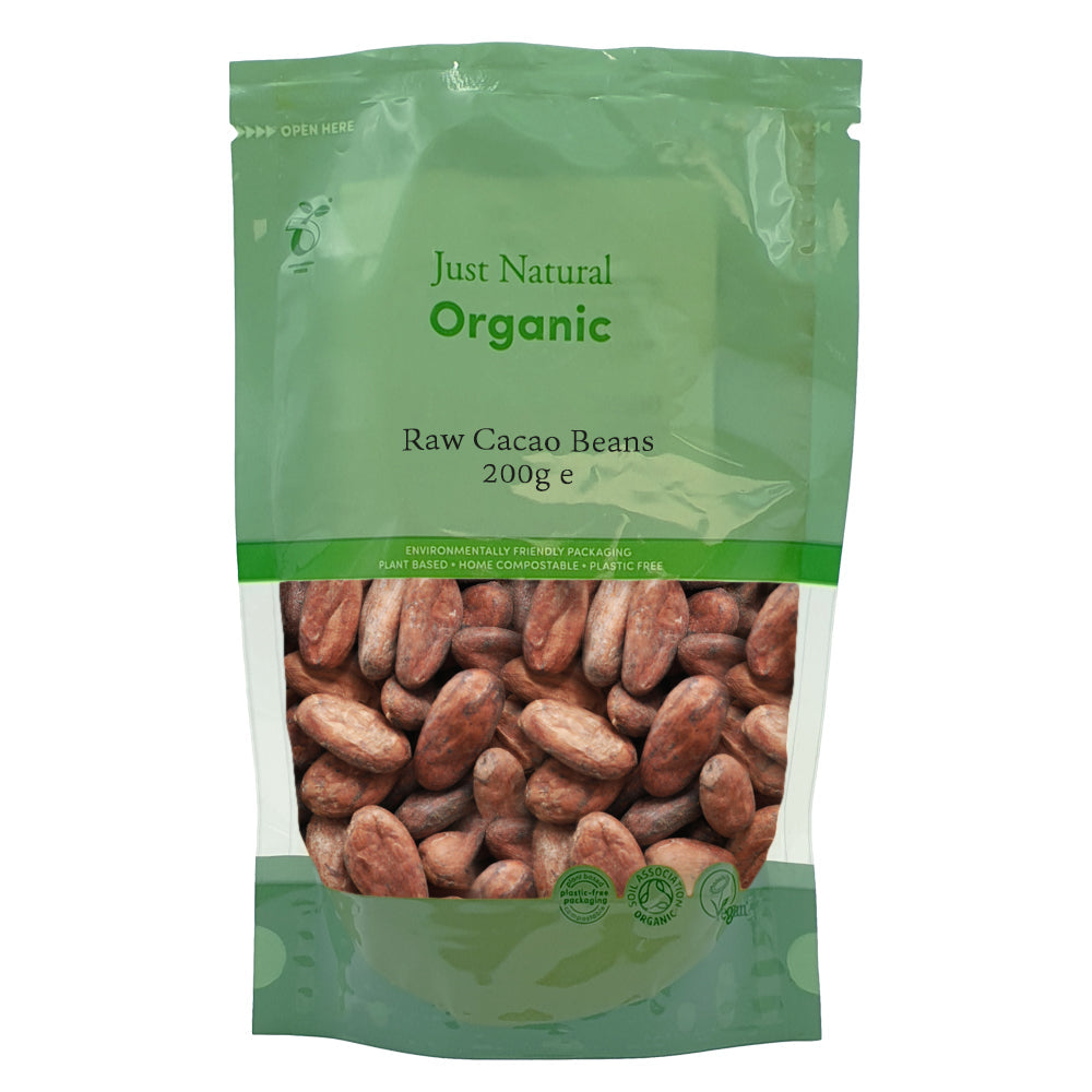 Organic Cacao Beans Raw 200g, Just Natural Organic