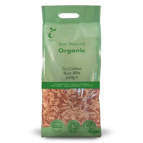 Organic Tri Colour Rice Mix 500g, Just Natural Organic