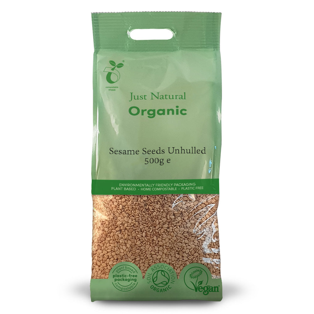 Organic Sesame Seeds Unhulled 500g, Just Natural Organic