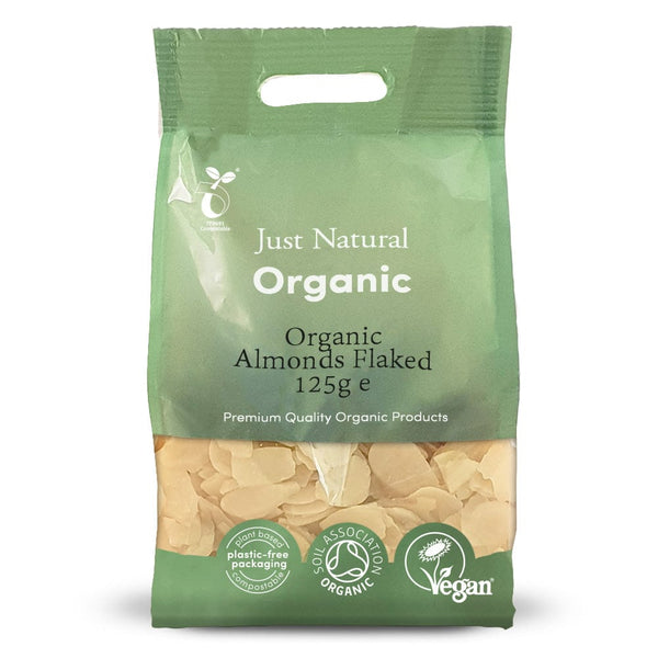 Organic Almonds Flaked 125g, Just Natural Organic