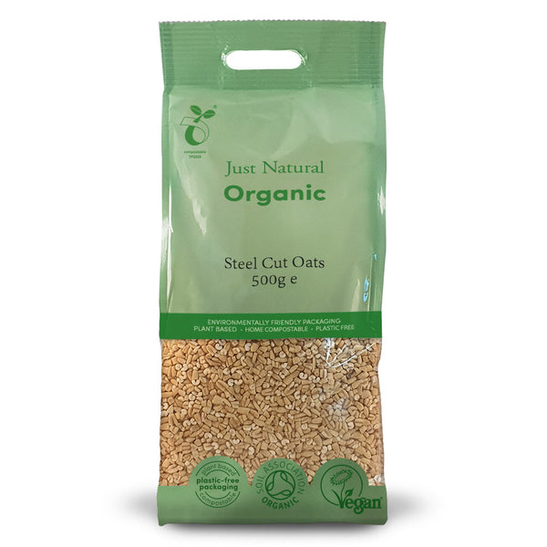 Organic Steel Cut Oats 500g, Just Natural Organic