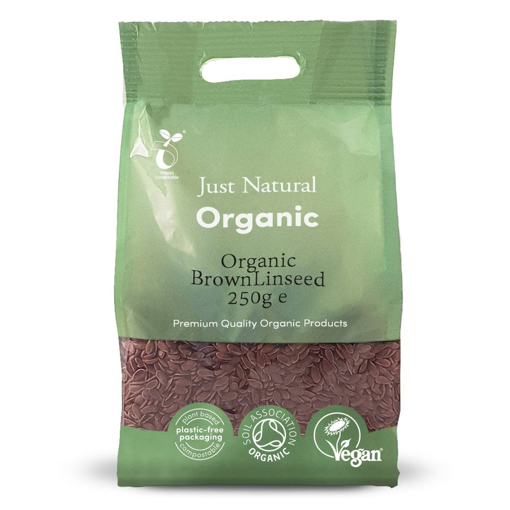 Organic Brown Linseed 250g, Just Natural Organic