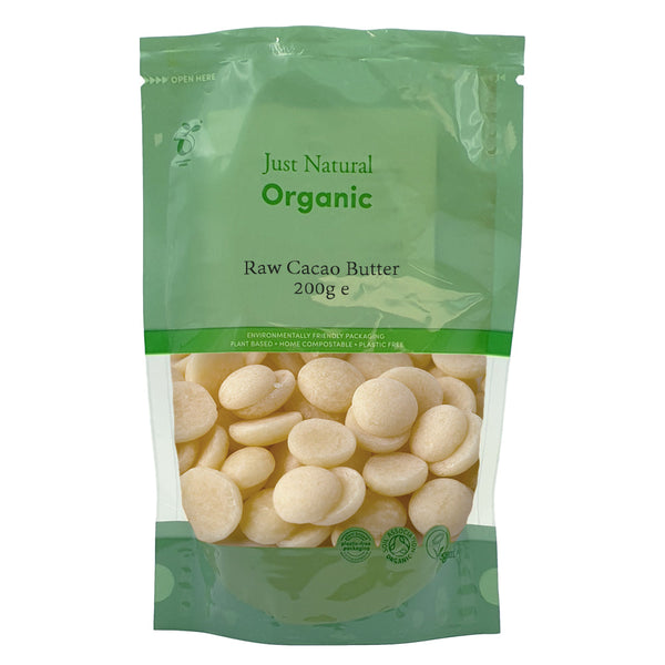 Organic Cacao Butter Raw 200g, Just Natural Organic