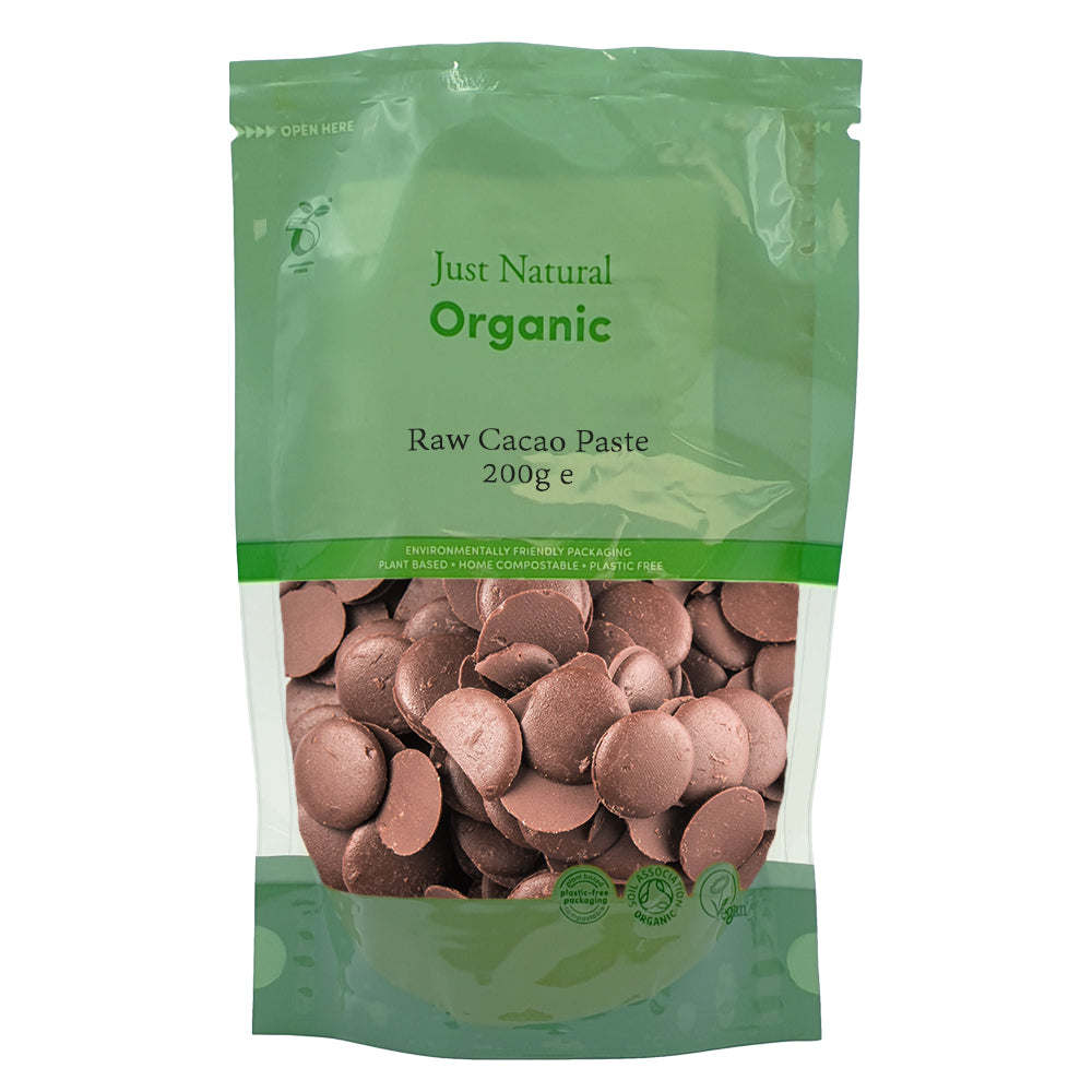 Organic Raw Cacao Paste 200g, Just Natural Organic