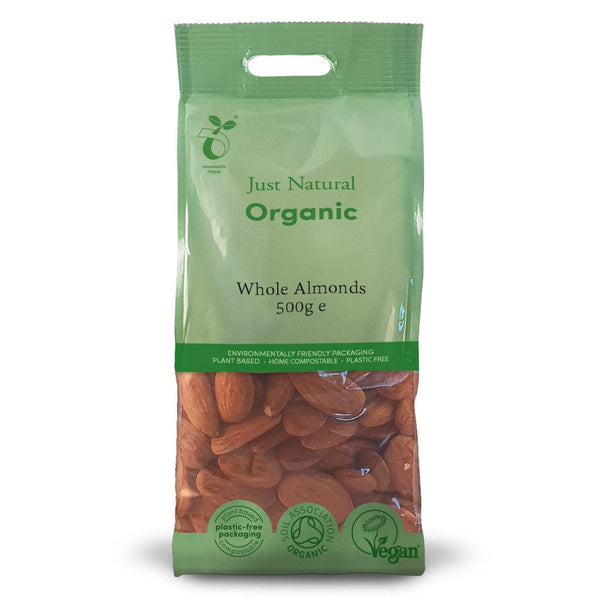 Organic Almonds Whole 500g, Just Natural Organic