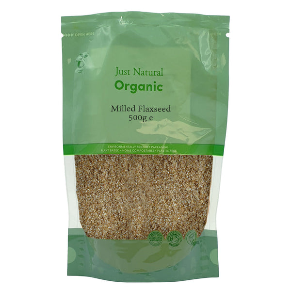 Organic Milled Flaxseed (Linseed) 500g, Just Natural Organic