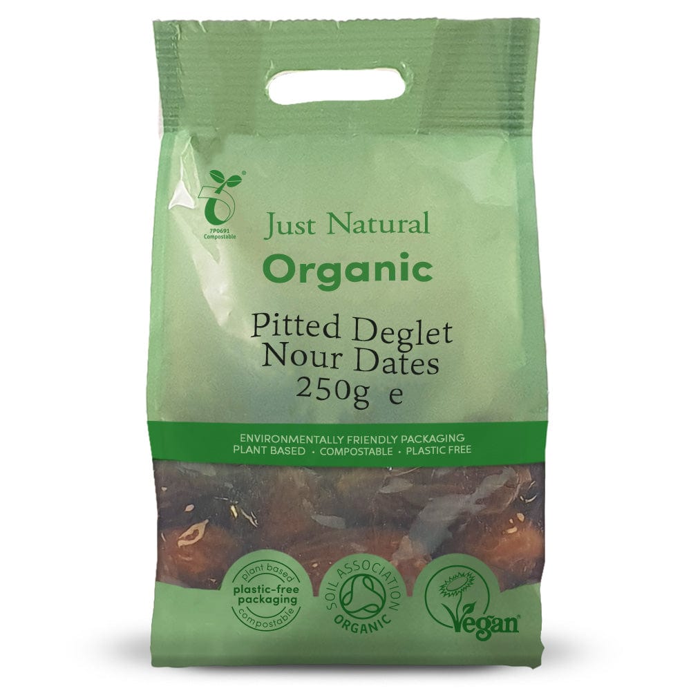 Organic Pitted Deglet Nour Dates 250g, Just Natural Organic