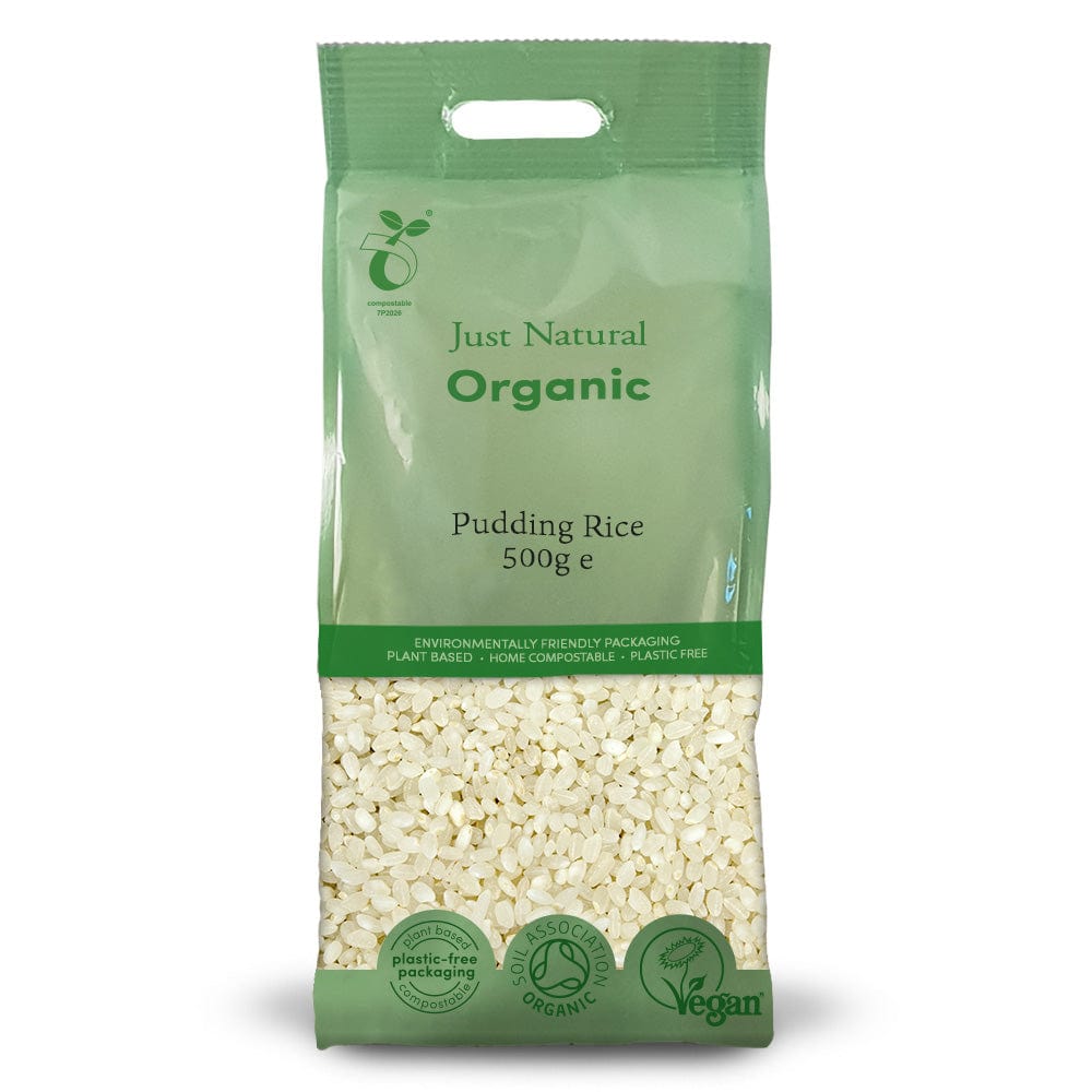 Organic Pudding Rice 500g, Just Natural Organic