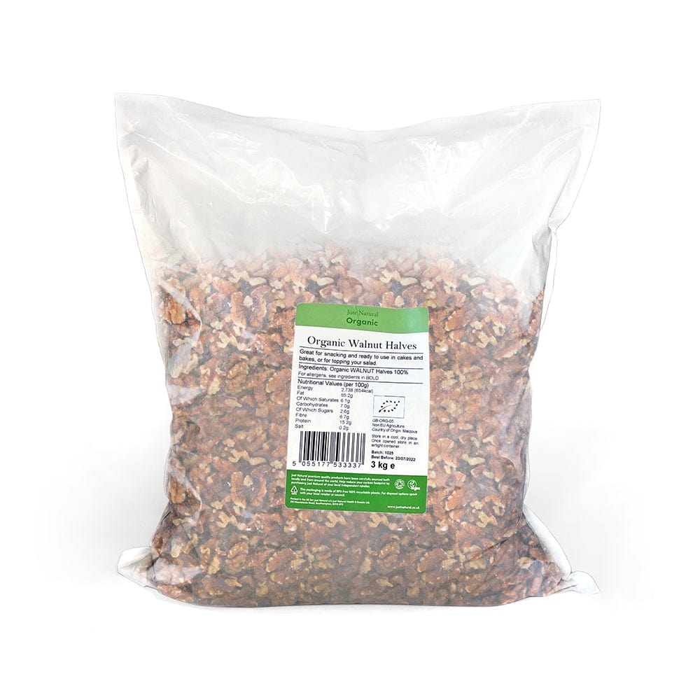 Organic Walnut Halves 3kg, Just Natural Organic