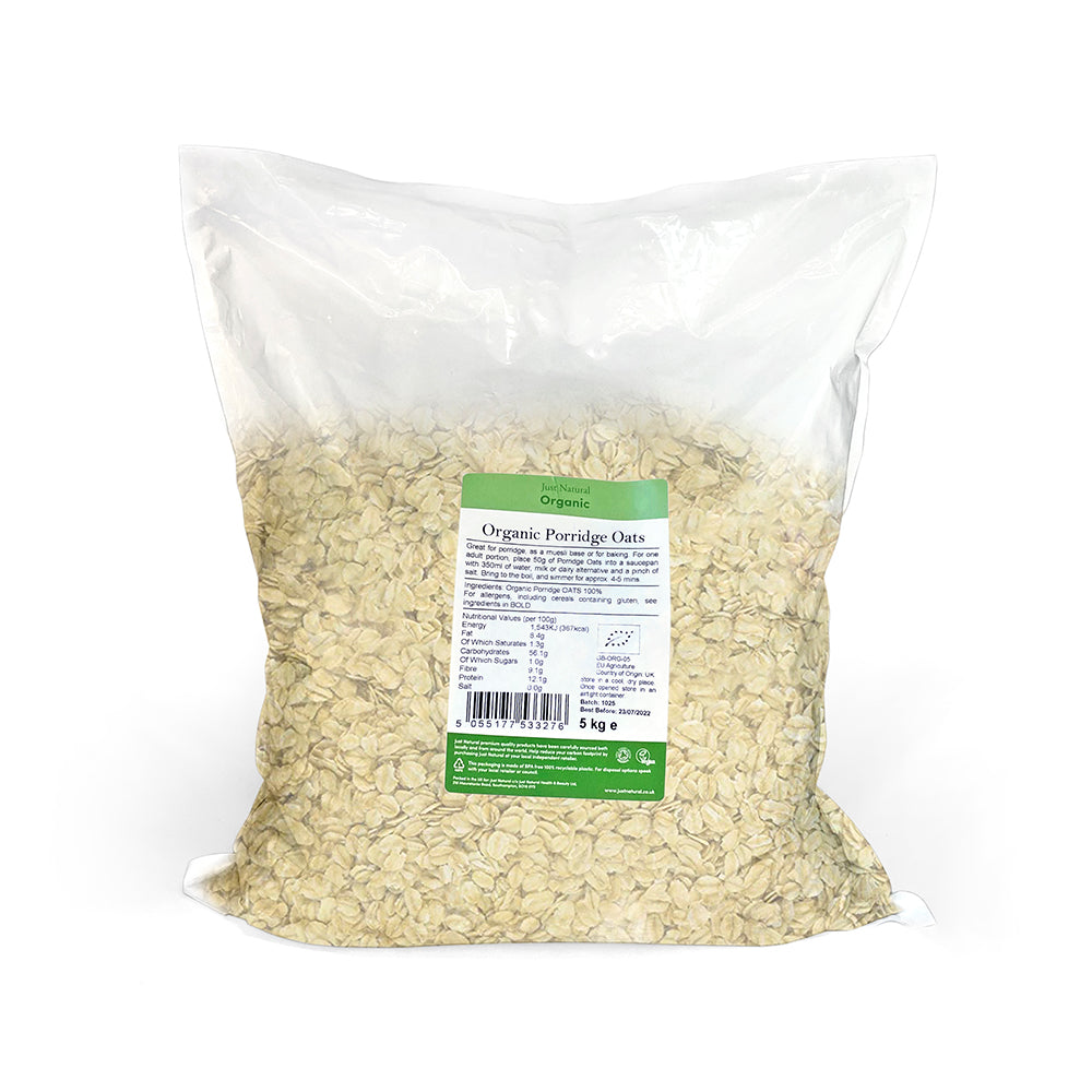 Organic Porridge Oats 5kg, Just Natural Organic