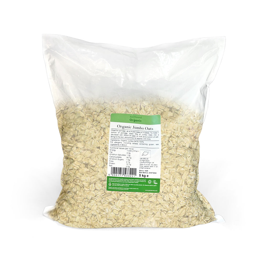 Organic Jumbo Oats 5kg, Just Natural Organic