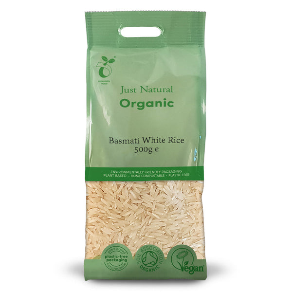 Organic Basmati White Rice 500g, Just Natural Organic