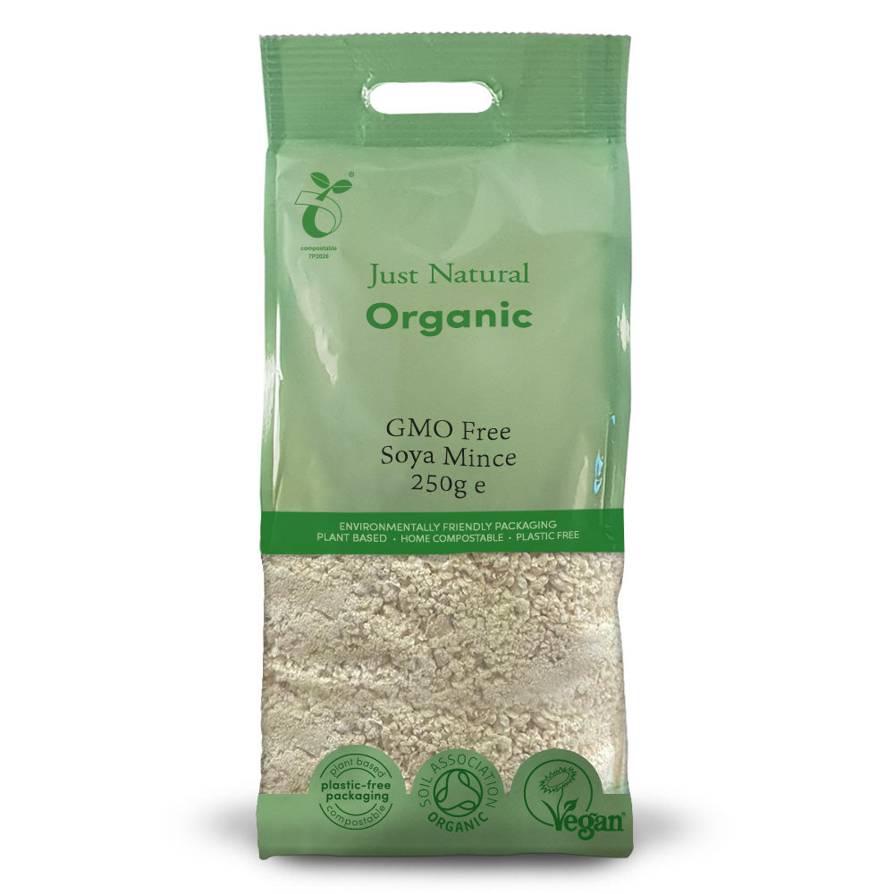 Organic GMO Free Soya Mince 250g, Just Natural Organic