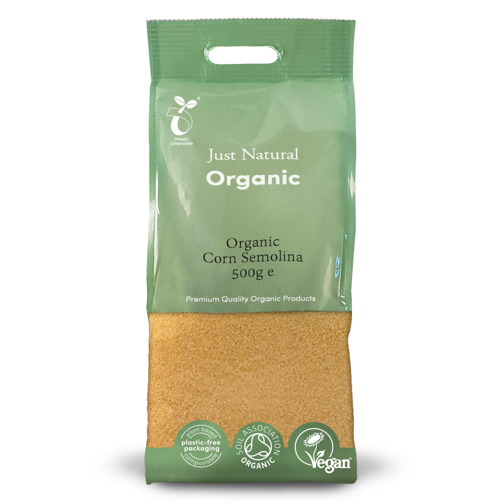 Organic Corn Semolina 500g, Just Natural Organic