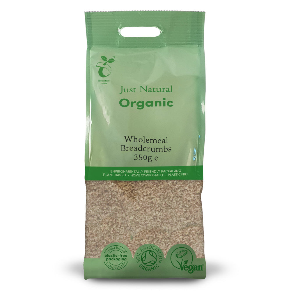 Organic Wholemeal Breadcrumbs 350g, Just Natural Organic