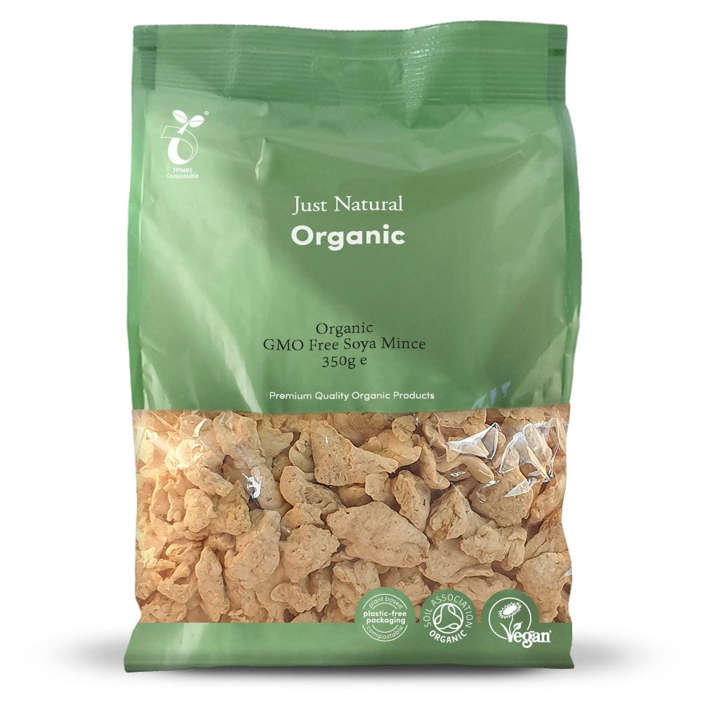 Organic GMO Free Soya Chunks 350g, Just Natural Organic