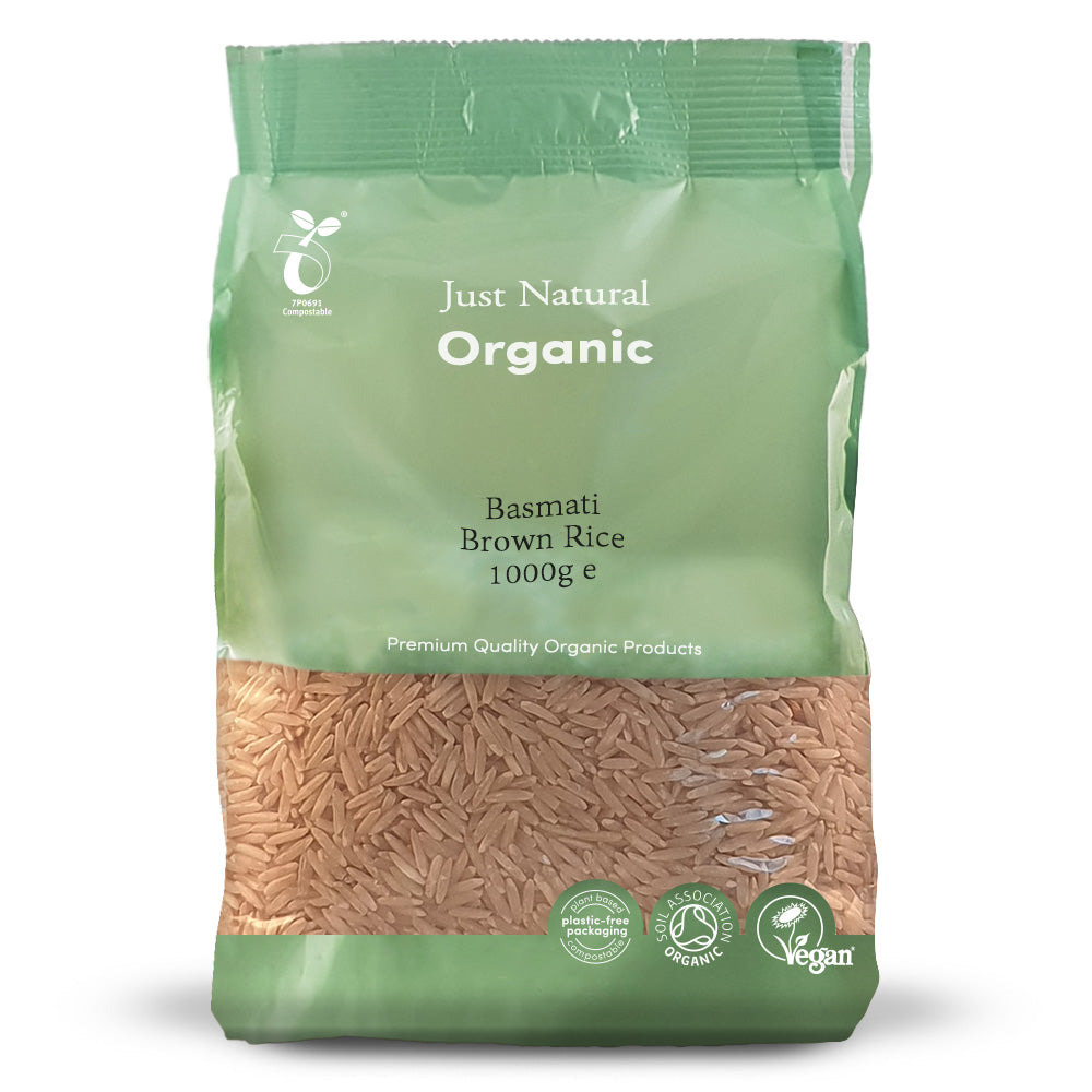 Organic Basmati Brown Rice 1000g, Just Natural Organic