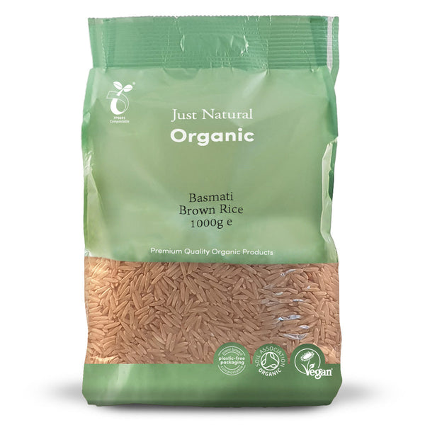 Organic Basmati Brown Rice 1000g, Just Natural Organic