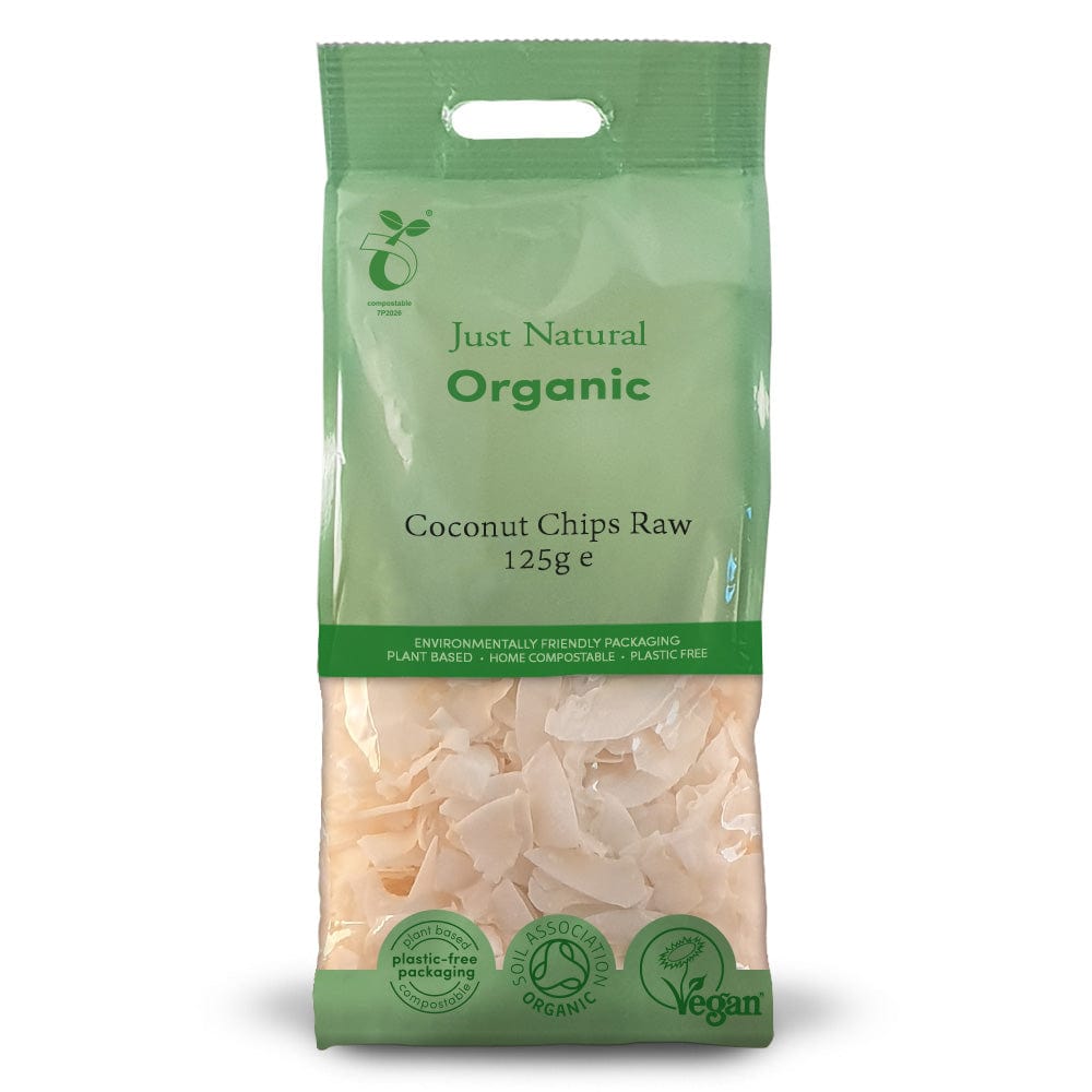 Organic Coconut Chips Raw 125g, Just Natural Organic