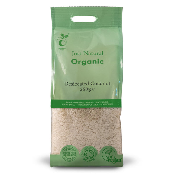 Organic Coconut Desiccated 250g, Just Natural Organic