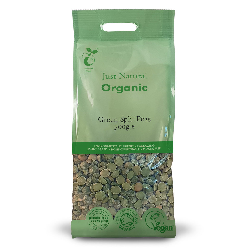 Organic Green Split Peas 500g, Just Natural Organic