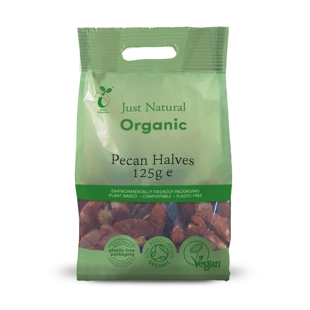 Organic Pecan Halves 125g, Just Natural Organic