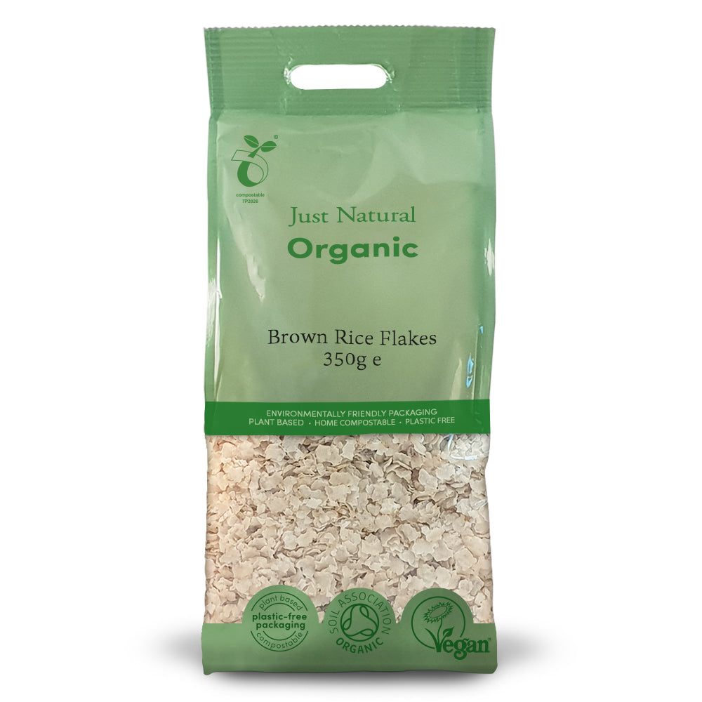 Organic Brown Rice Flakes 350g, Just Natural Organic