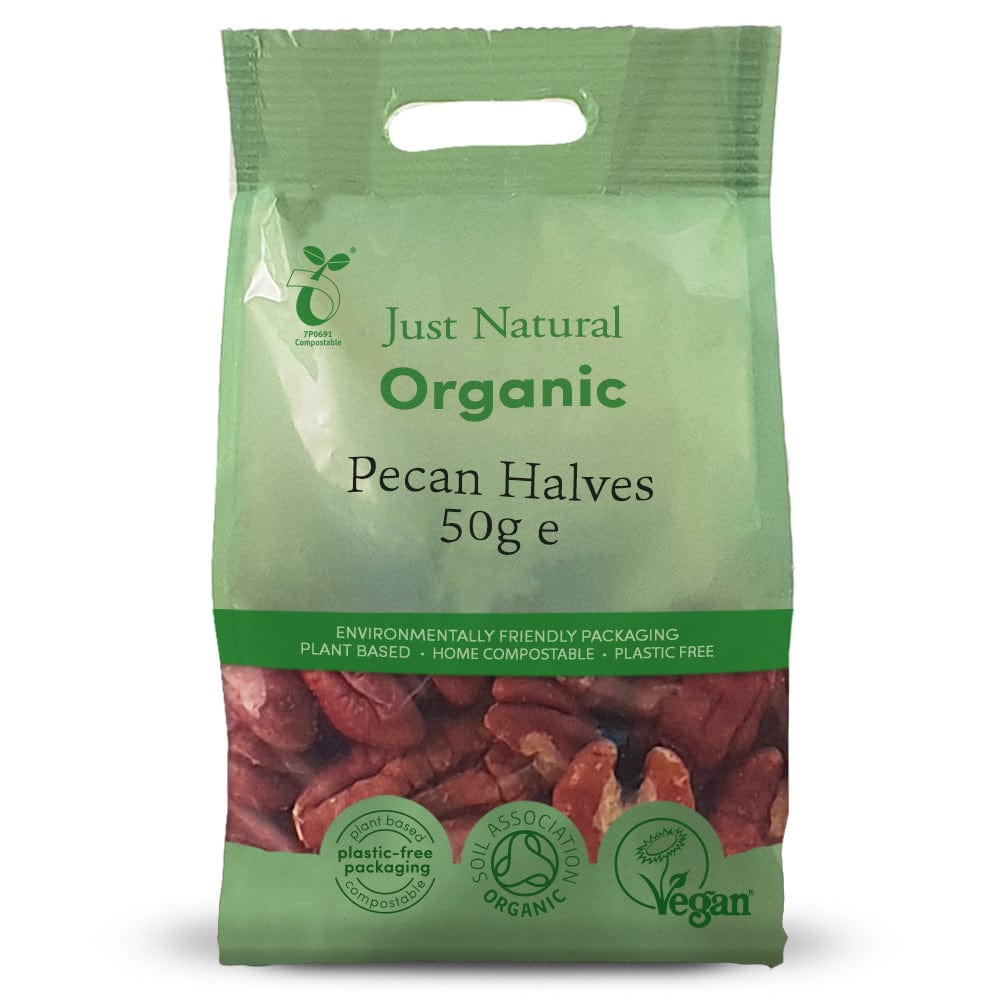 Organic Pecans Halves 50g, Just Natural Organic