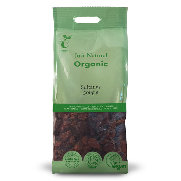 Organic Sultanas 500g, Just Natural Organic