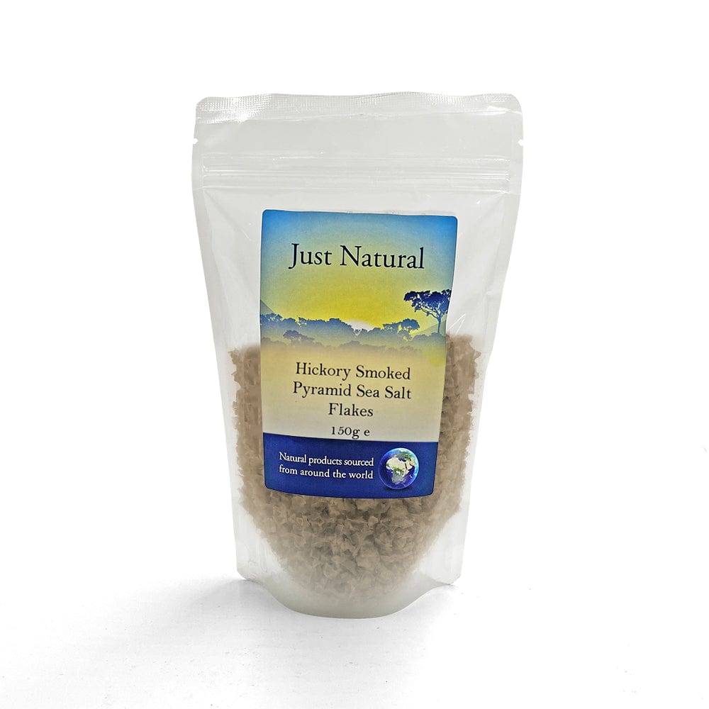 Hickory Smoked Pyramid Sea Salt Flakes 150g, Just Natural Speciality