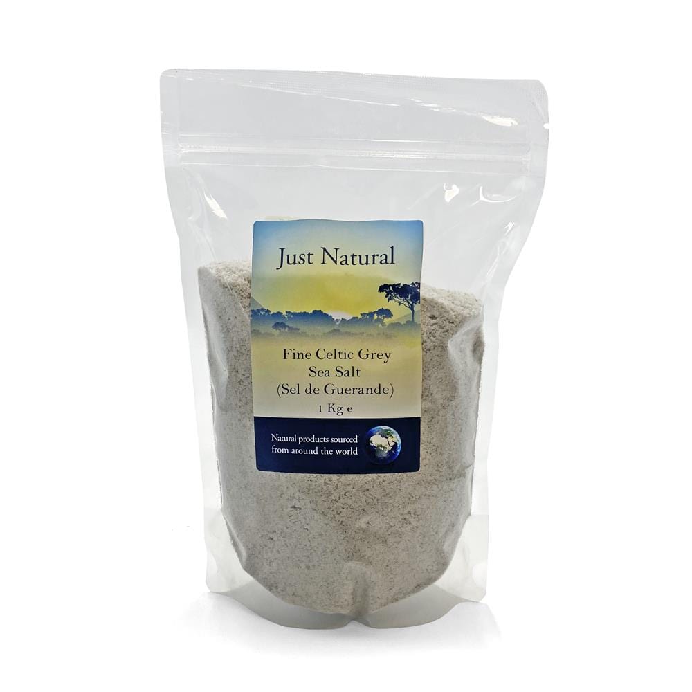 Fine Celtic Grey Sea Salt (Sel de Guerande) Unrefined 1kg, Just Natural Speciality