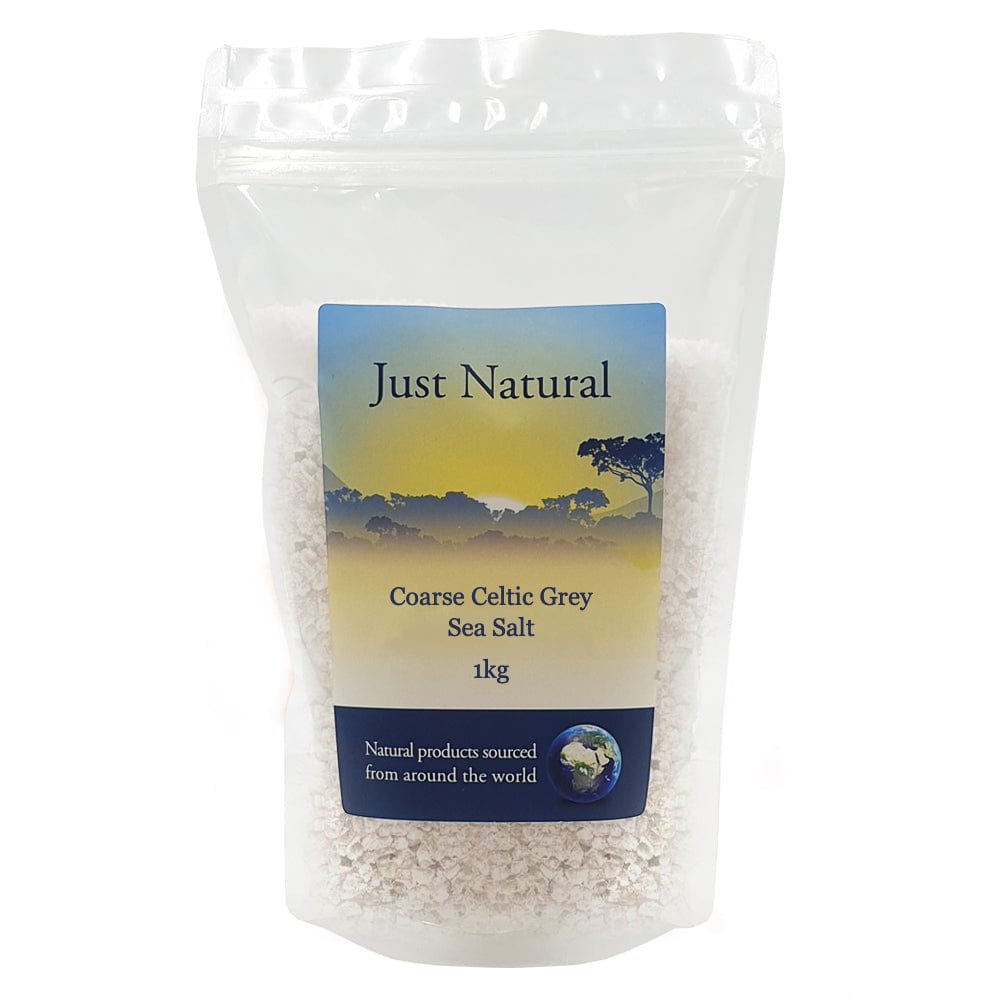 Coarse Celtic Grey Sea Salt (Sel de Guerande) Unrefined 1kg, Just Natural Speciality