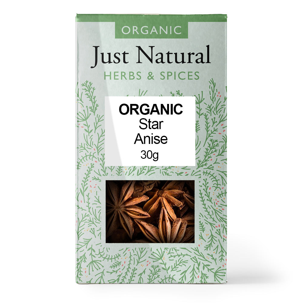 Organic Star Anise (Box) 15g, Just Natural Herbs