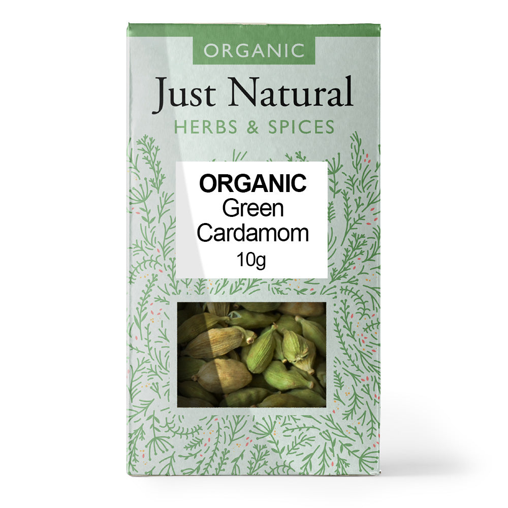 Organic Cardamom Pods (Box) 10g, Just Natural Herbs