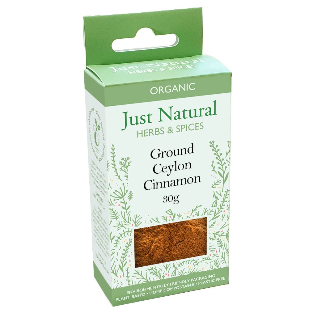 Organic Ground Cinnamon (Box) 30g, Just Natural Herbs