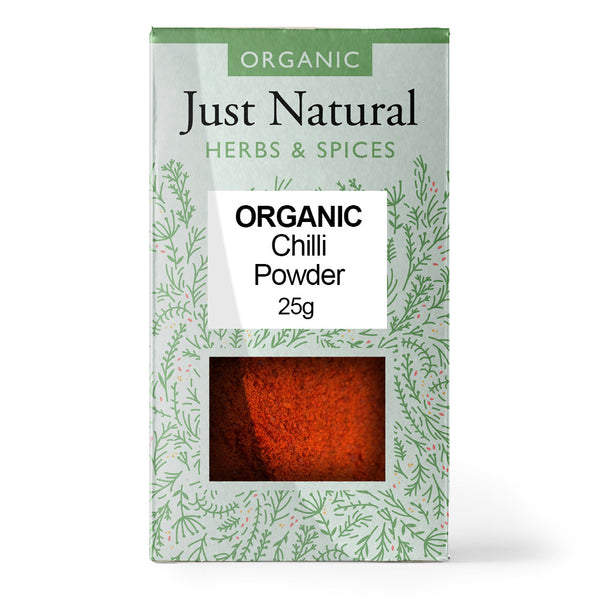 Organic Chilli Powder (Box) 25g, Just Natural Herbs