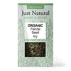 Organic Fennel Seed (Box) 40g, Just Natural Herbs