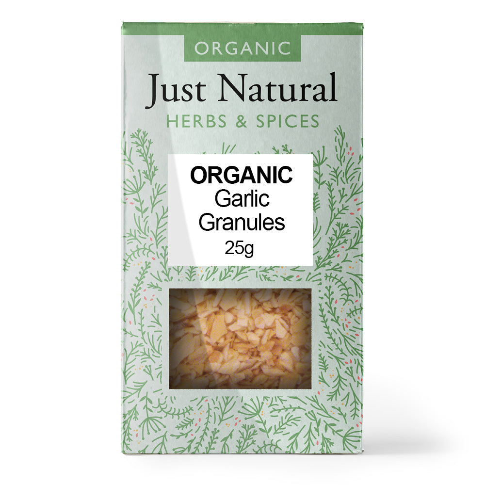 Organic Garlic Granules (Box) 25g, Just Natural Herbs