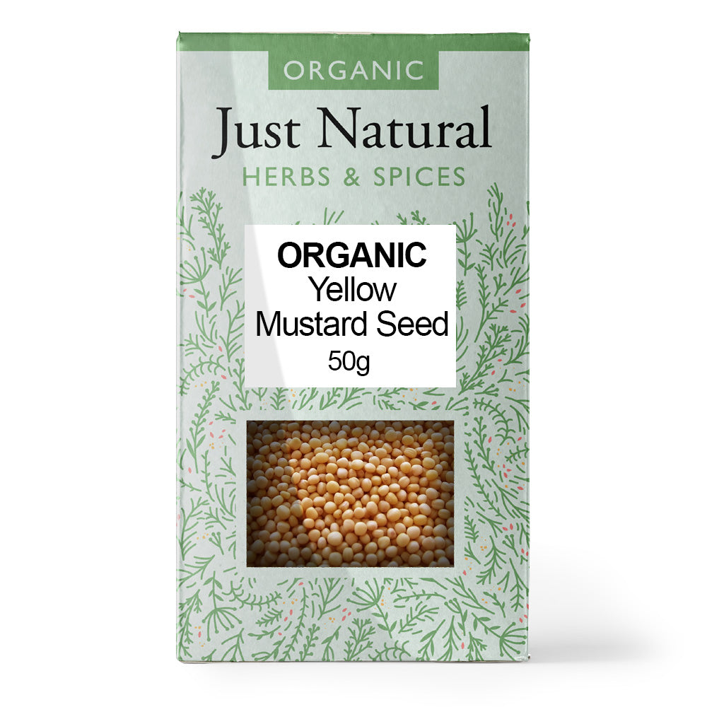 Organic Yellow Mustard Seed (Box) 50g, Just Natural Herbs