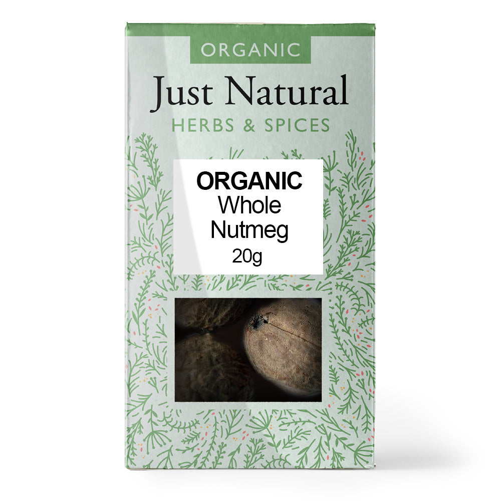 Organic Whole Nutmeg (Box) 20g, Just Natural Herbs