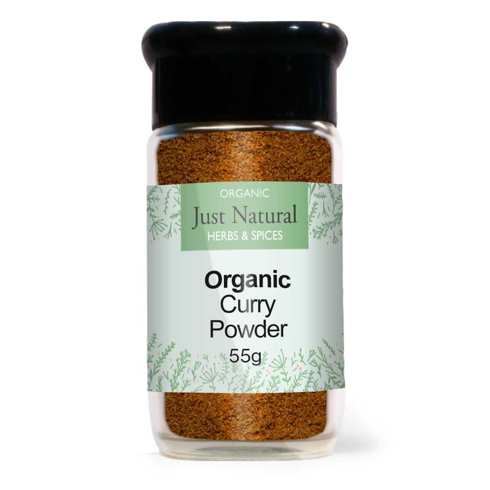 Organic Curry Powder (Glass Jar) 55g, Just Natural Herbs