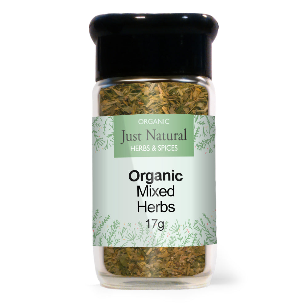 Organic Mixed Herbs (Glass Jar) 17g, Just Natural Herbs