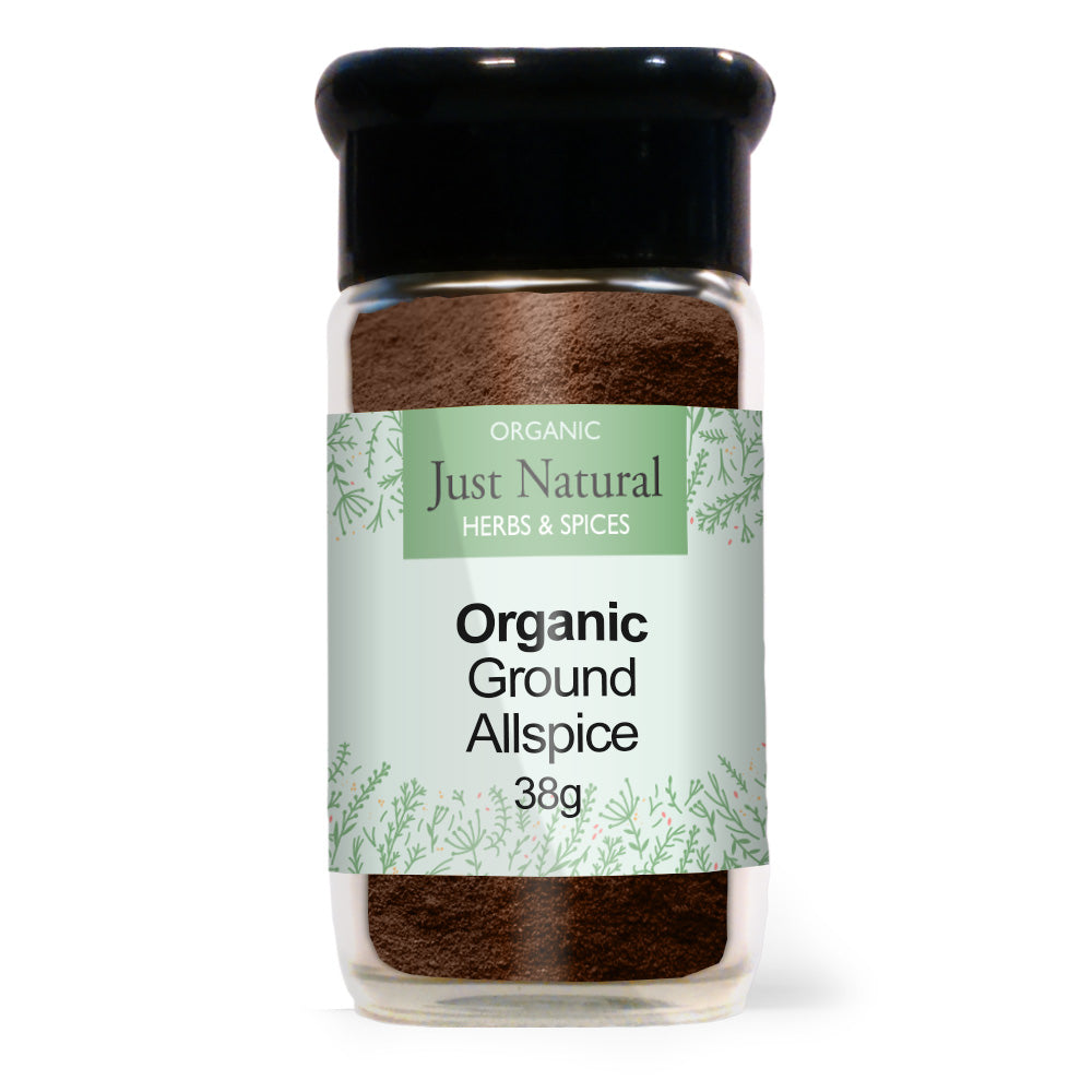 Organic Ground Allspice (Glass Jar) 50g, Just Natural Herbs