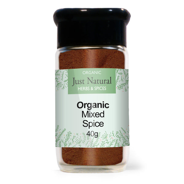 Organic Mixed Spice (Glass Jar) 40g, Just Natural Herbs