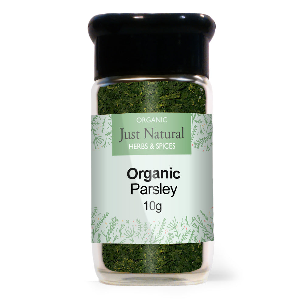 Organic Parsley (Glass Jar) 17g, Just Natural Herbs