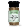 Organic Ground Black Pepper (Glass Jar) 55g, Just Natural Herbs