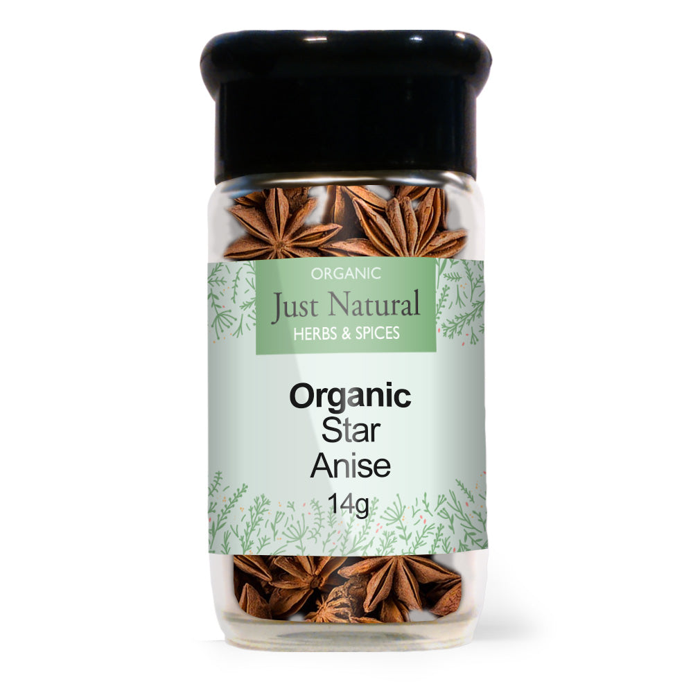 Organic Star Anise (Jar) 20g, Just Natural Herbs