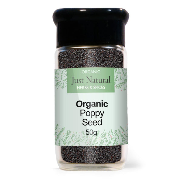 Organic Poppy Seed (Glass Jar) 65g, Just Natural Herbs