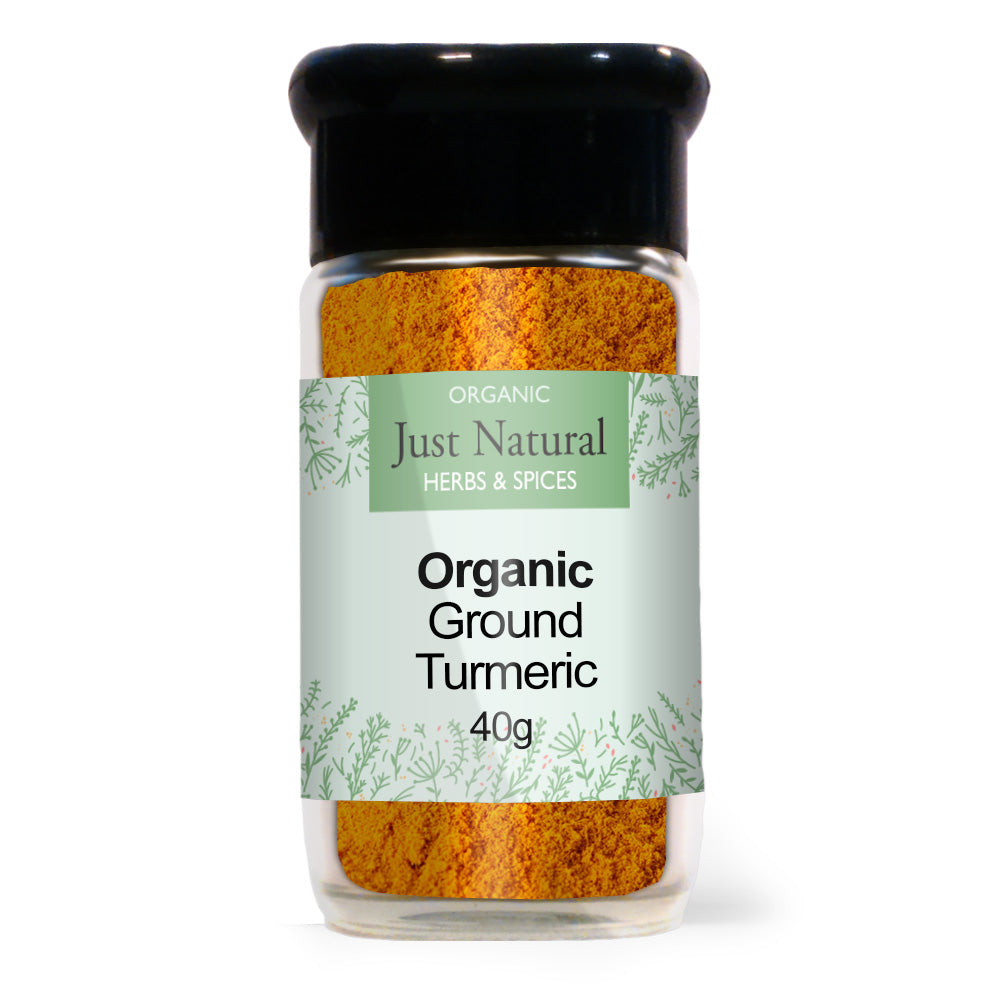 Organic Turmeric (Glass Jar) 50g, Just Natural Herbs