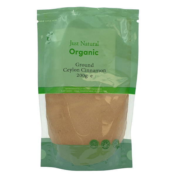 Organic Ground Ceylon Cinnamon 200g, Just Natural Herbs